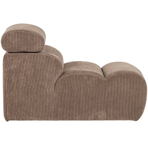 WOOOD 1-zits element bank Novi - Ribstof - Taupe - 86x82x113