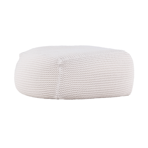 Nest living Lianne Gevlochten Ronde Poef Crème - Ø 60 cm