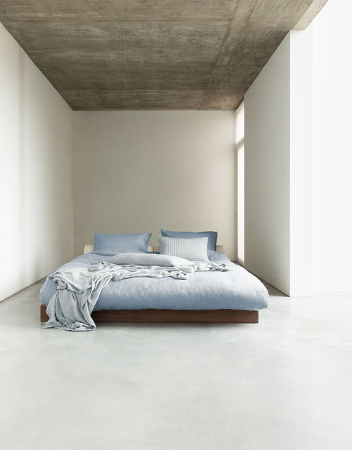 Marc O'Polo Valka dekbedovertrek - Lits-Jumeaux - 240x200/220 cm - Powder blue