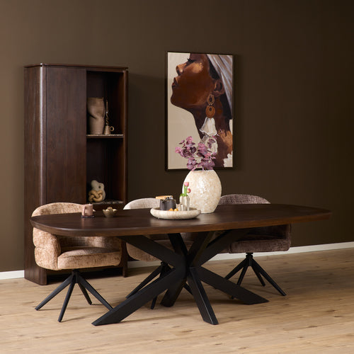 Starfurn  eettafel Madison - zwart - 100x200x76cm