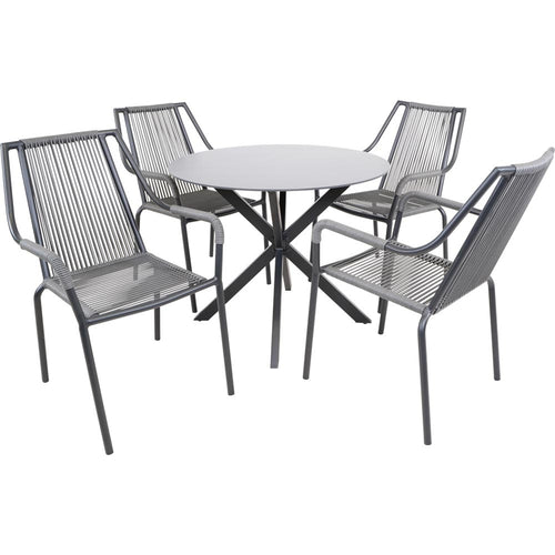 Lesli Living tuintafel Crest - zwart - Ø90x73cm