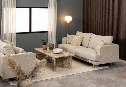 Loff Design Salontafel Jukaa - 140 x 70 cm - Beige marmer - vtwonen shop