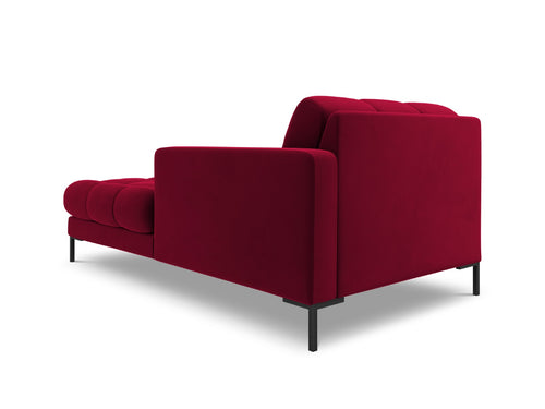 Cosmopolitan Design rechter chaise longue Bali flueel, rood - 185x102x75cm