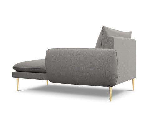 Cosmopolitan Design rechter chaise longue Vienna boucle, grijs - 170x110x95cm