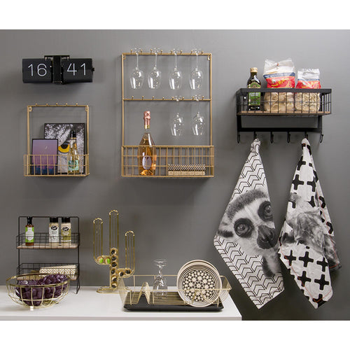 Present Time keukenrek Linea - goud - 32x49x9.5cm - vtwonen shop