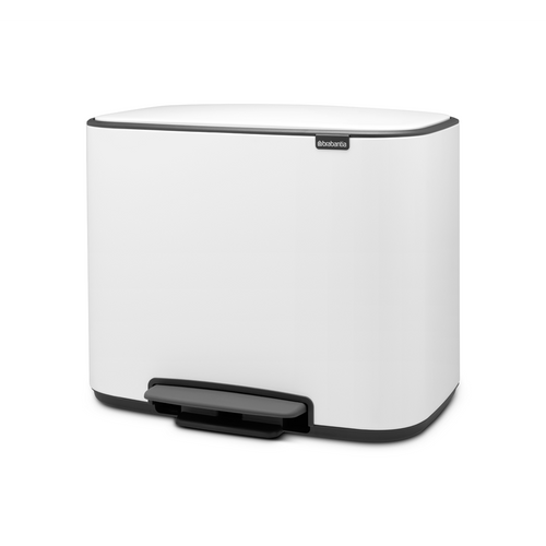 Brabantia Bo Pedaalemmer, met 2 binnenemmers, 11 + 23 liter - White