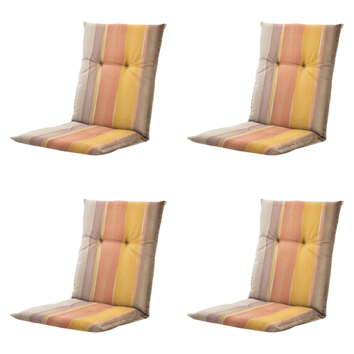 Madison tuinstoelkussen lage rug Nox - mulitkleur - 105x50x6cm - set van 4