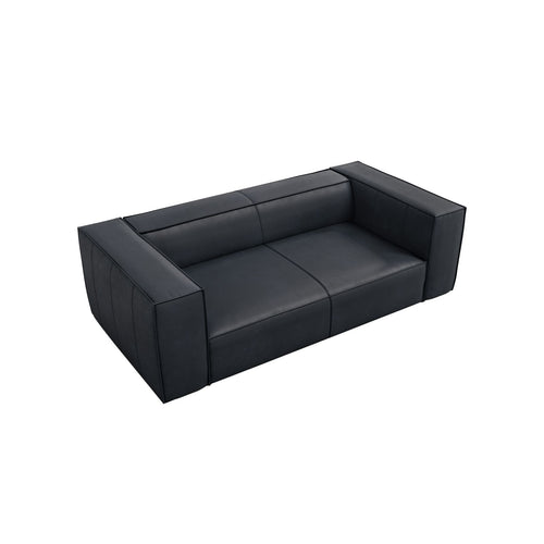 Cosmopolitan Design - Bank Turin 2-zits, echt leer blauw - 100x212x68cm