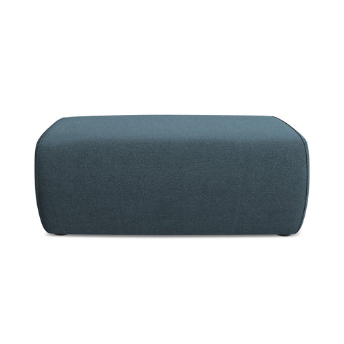 LaMiaSofa Poef Perugia - textuurstof - jeans - 102x62x40
