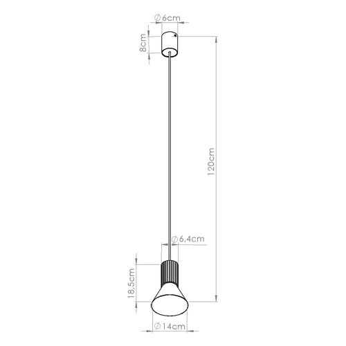 Sollux Lighting Hanglamp ESTRIA 1 beige/olijfgroen - 14x14x120cm