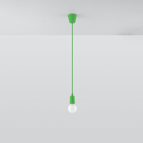 Sollux Lighting Hanglamp DIEGO 1 groen - 9x9x90cm