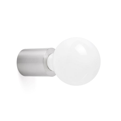 Faro Ten - 1 Licht Binnenkaars Wand- / Plafondlamp Satijnnikkel, E27