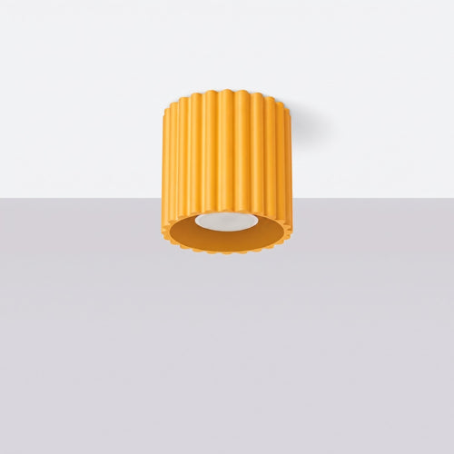 Sollux Lighting Plafondlamp AURA 1 geel GU10 - 10x10x10cm