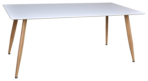 BRAM Eetkamertafel Hakaro - 180x90 cm - Wit met eiken poten - vtwonen shop