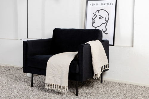 BRAM Fauteuil Rowen - Zwart - vtwonen shop