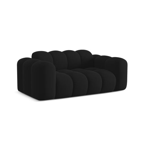 Cosmopolitan Design - Bank Treno 2-zits, flueel zwart - 94x180x70cm
