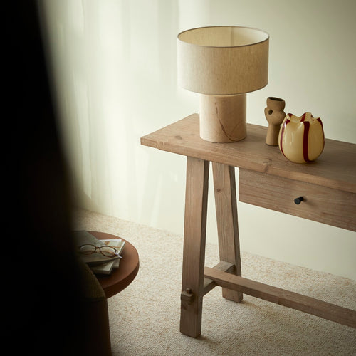 Tikamoon Consoletafel van gerecycled massief grenen - Naturel