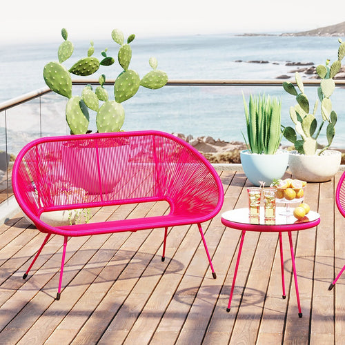 Kare Design Tuinbank Acapulco Mono roze - vtwonen shop