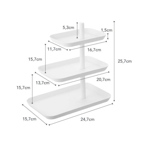 Yamazaki Etagere 3-laags - Tower - Wit - vtwonen shop