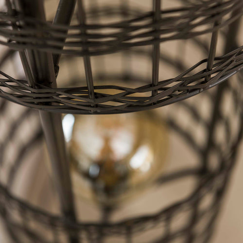 Giga Meubel Vloerlamp Metal Blinds - Zwart - 2-Lichts - 30x30x166cm - vtwonen shop