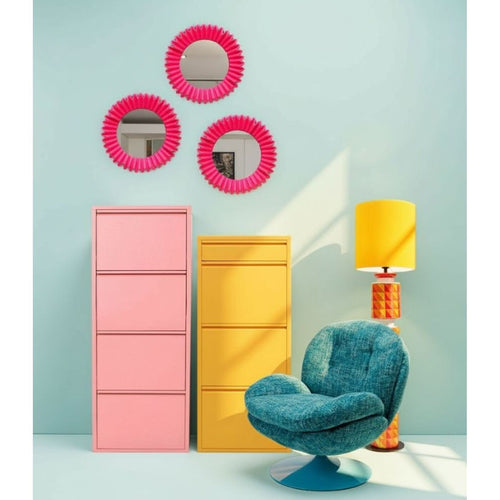 Kare Design Schoenenkast Caruso geel 3+1 laden