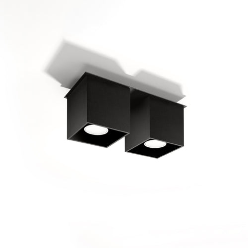 Sollux Lighting Plafondlamp QUAD 2 zwart - 26x11x12cm