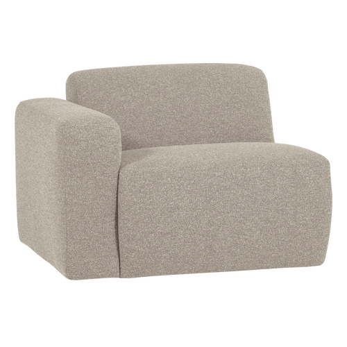 WOOOD 1-zits bank arm links Mojo Base - Bouclé - Beige - 74x105x97