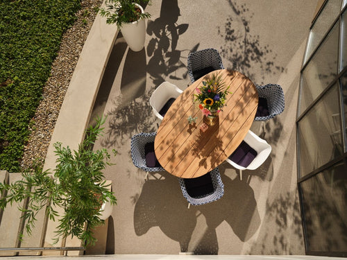 Hartman Tuinstoel Delphine - Donkerblauw Wicker - Zithoogte 43cm - vtwonen shop