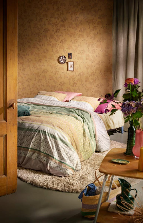 At Home by BeddingHouse dekbedovertrek Rows - 200x200/220 cm - multi - vtwonen shop