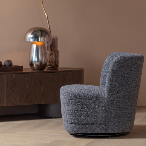 WOOOD draaifauteuil Atty - Grove Melange - Grijs - 75x74x65