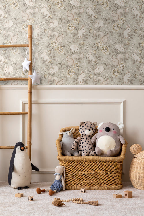 Borastapeter behang vintage bosdieren beige - 53 cm x 10.05 m - 660617 - vtwonen shop