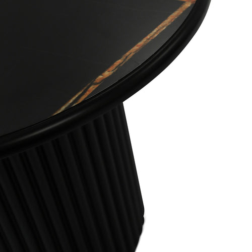 Furnhouse ronde salontafel Easy - Zwart - Ø 80 cm