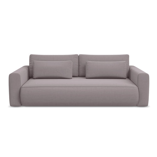 LaMiaSofa 3-zits slaapbank Perugia - velours - lavendel - 238x105x82