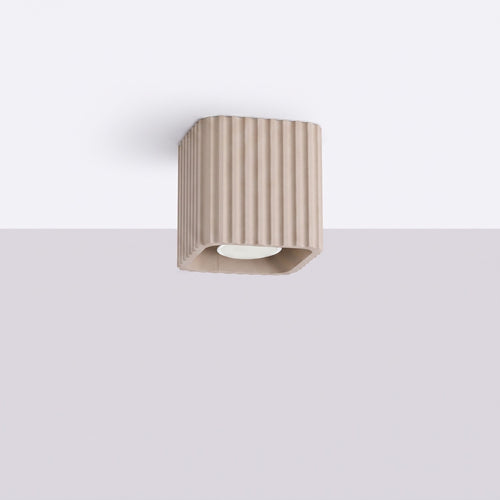 Sollux Lighting Plafondlamp RIFF 1 taupe GU10 - 10x10x10cm