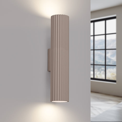 Sollux Lighting Wandlamp KARBON 30 taupe - 6,5x8,5x30cm