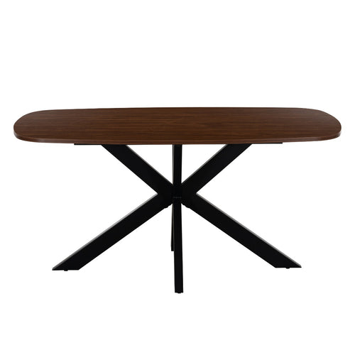 Giga Meubel Eettafel Jaimy - Walnoot - Deens Ovaal - 160 x 90 x 76 cm