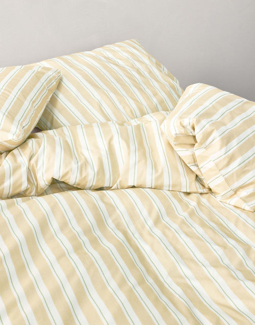 Marc O'Polo Steffe dekbedovertrek - Eenpersoons – 140x200/220 cm - Wood tan