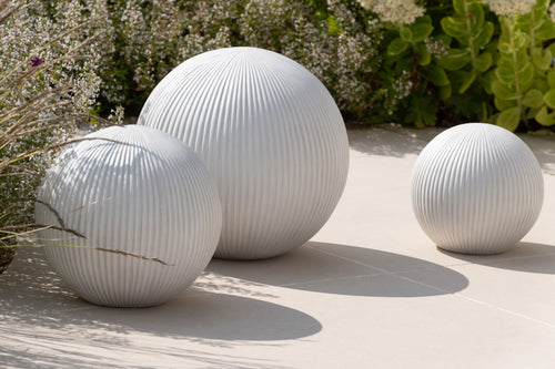 J-Line decoratie Bal - keramiek - wit - large