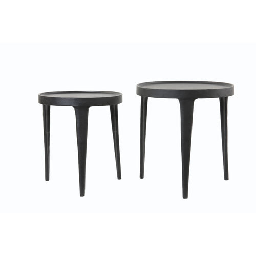 Light & Living bijzettafel Tobias - zwart - Ø43cm