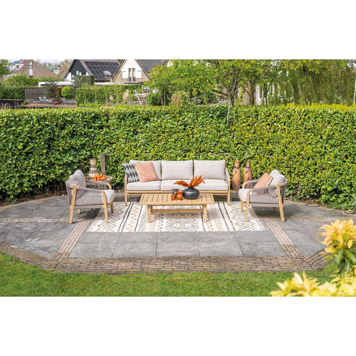 Garden Impressions loungeset Alora grey sand - 4-delig - vtwonen shop