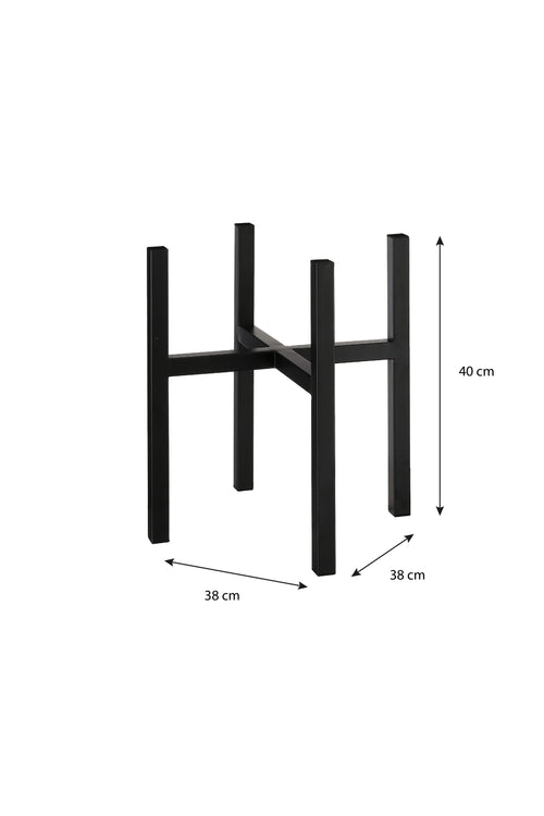 Mica Decorations Ascot Plantenstandaard XL - L38 x B38 x H40cm - Metaal - Zwart