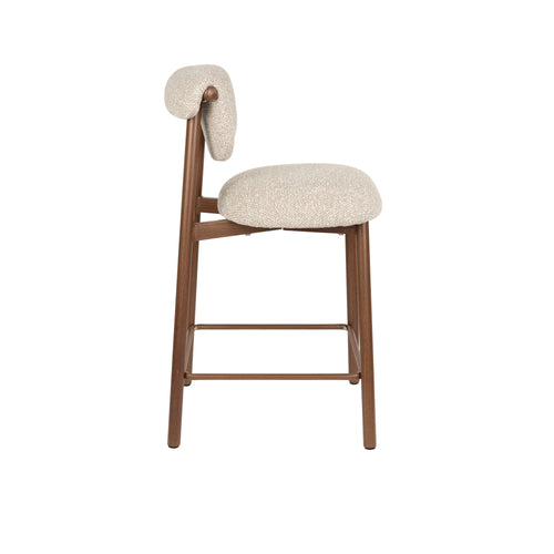 Housecraft Living Lee Barkrukken rugleuning 65 cm Beige - Set van 2