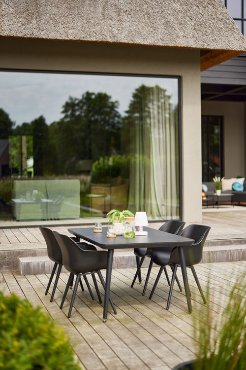 Hartman Dining Tuinset Sophie - Zwart Laminaat Kunststof - 170x100x75cm - vtwonen shop