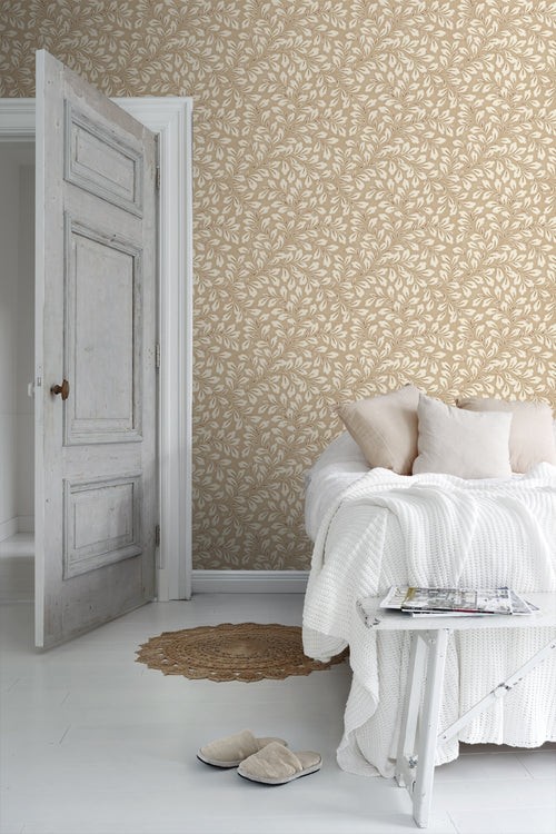 Borastapeter behang bladeren beige - 53 cm x 10.05 m - 660558