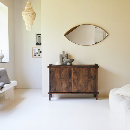 Tikamoon Buffetkast van massief mangohout 120 cm - Bruin