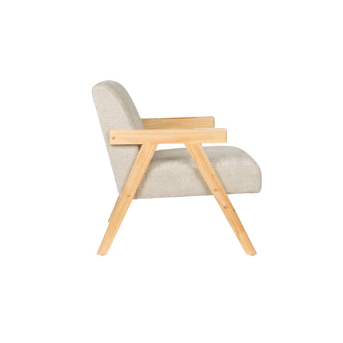 Housecraft Living Panadero Fauteuil met armleuning Hout Naturel/ Beige - vtwonen shop