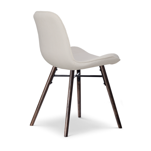 Nolon Nena-Fé Eetkamerstoelen Set van 2 - Rib Crème - Walnoot - vtwonen shop