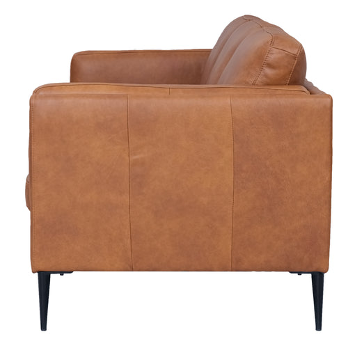 Furnhouse 3-zitsbank Valencia - Cognacbruin - Leer - 88x220x101