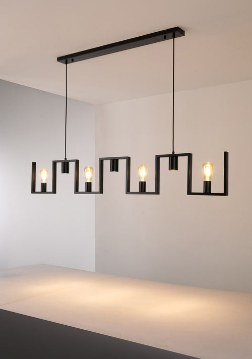 Ylumen hanglamp Row - 7 lichts - 158  x 150   cm - zwart - vtwonen shop