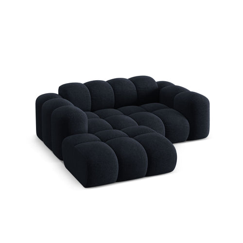 Cosmopolitan Design - Linker hoekbank Treno 2-zits, chenille marineblauw - 164x180x70cm